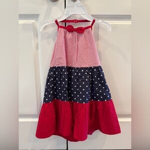 Gymboree NWT patriotic sundress size 7 red blue white stars stripes halter top